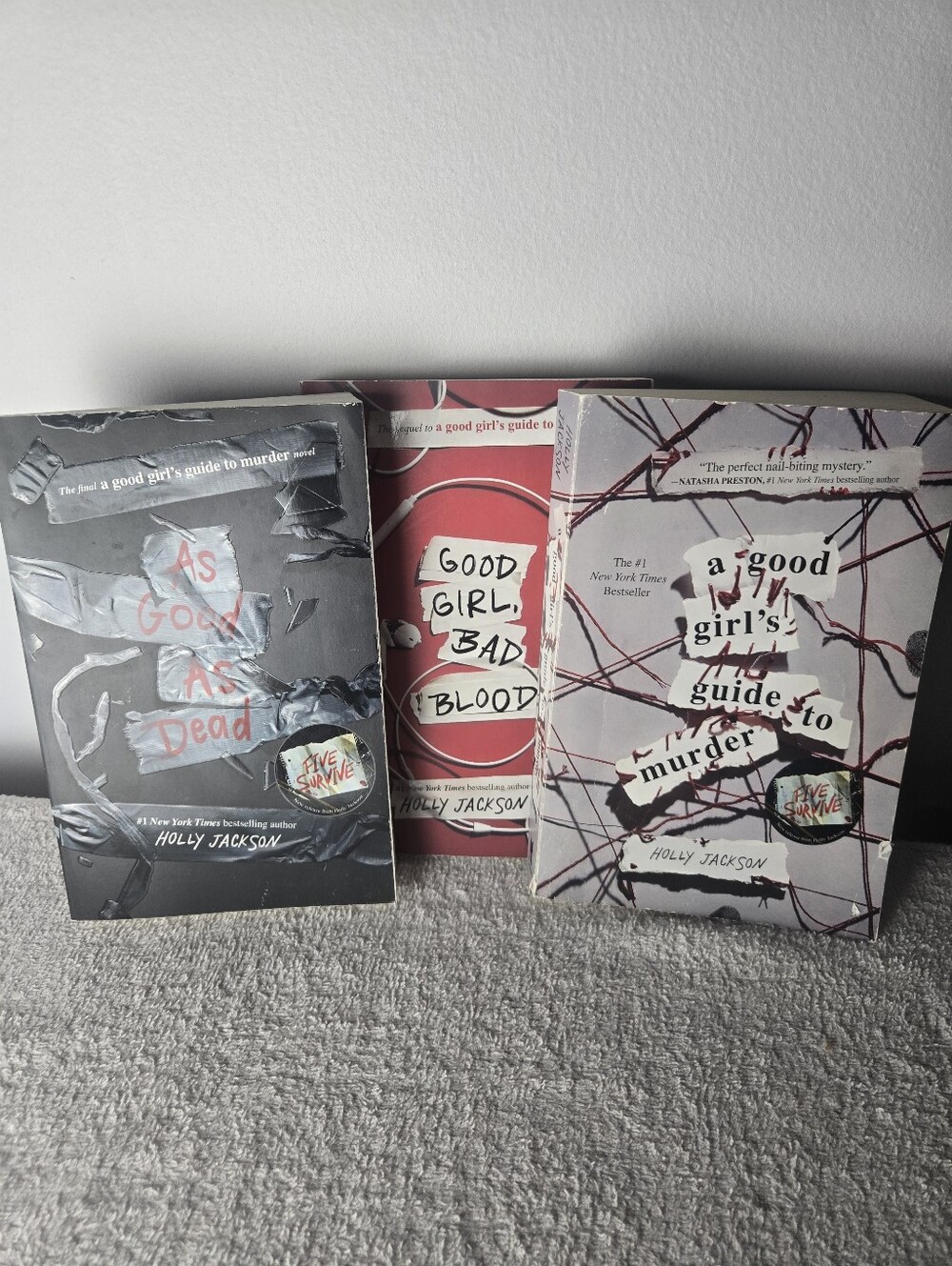 Holly Jackson Good Girl's Guide Paperback Trilogy - Black, Red, Gray Covers